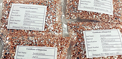 Stabiilne tarne hõbekontaktidele AgCu Bimetallneetid